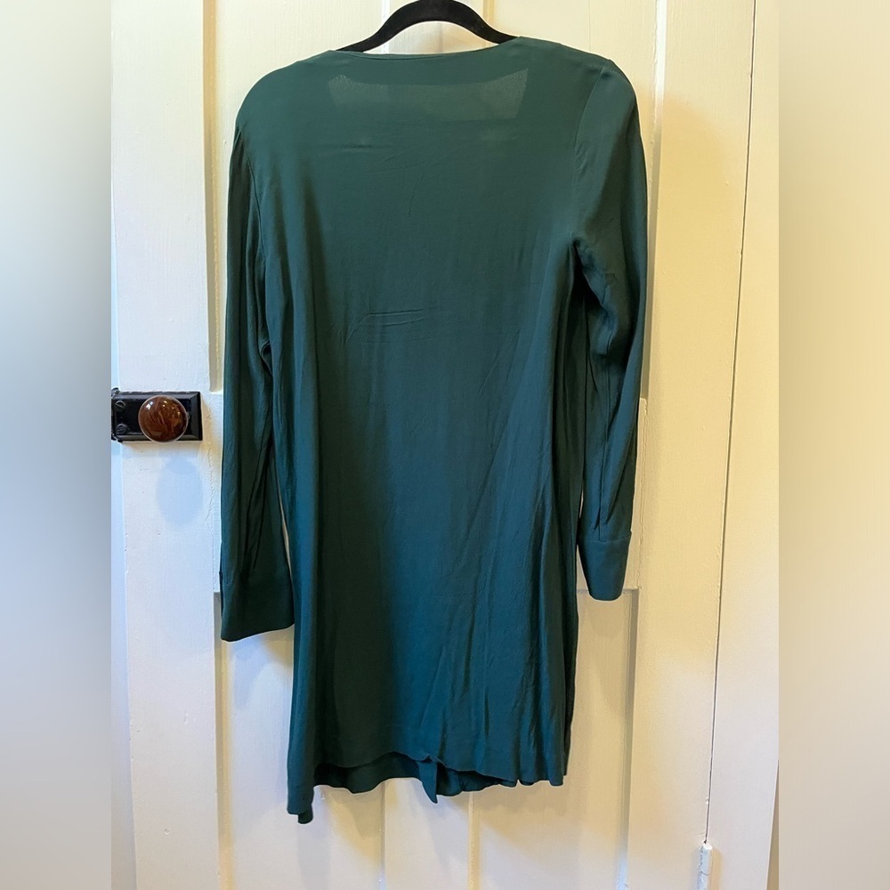 Madewell Womens Spruce Green Button Front Long Sleeve Novel shirt Mini Dress S - Picture 5 of 8